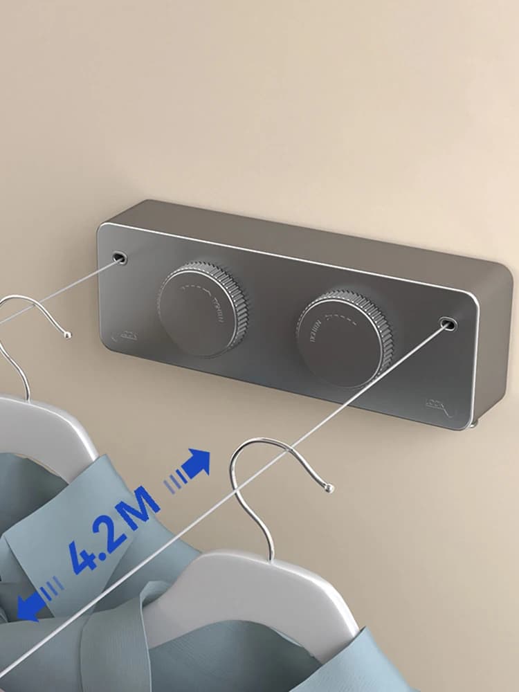 Składana suszarka ścienna z wysuwaną linką 🧺